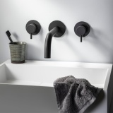 JTP Vos Matt Black Panel Valves with Spout Lifestyle